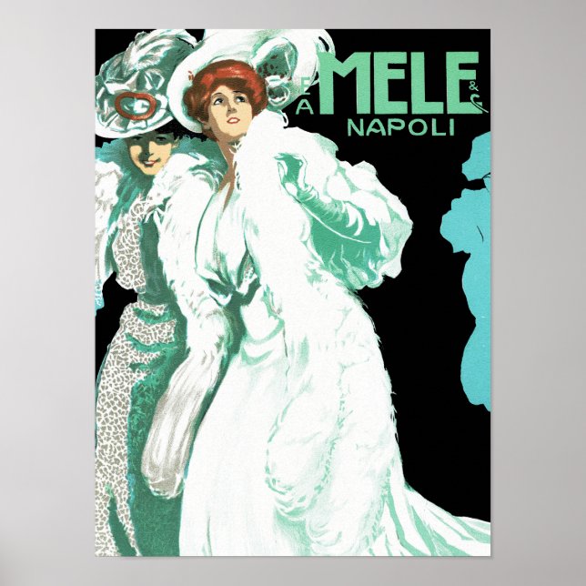 Affiche E. A. Mele ~ Femmes en blanc (Devant)