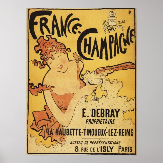 Affiche E. Debray Champagne Publicité (Devant)