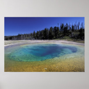 Affiche É-N, États-Unis, Wyoming, Parc national de Yellows