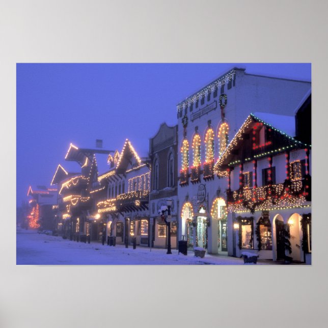 Affiche É.-U., États-Unis, Washington, Leavenworth. Rue pr (Devant)