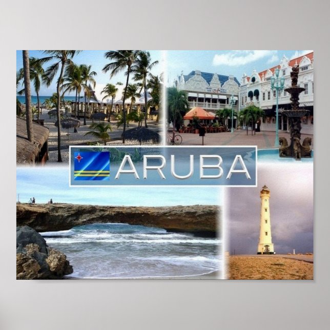 Affiche Eagle Beach - Aruba - (Devant)