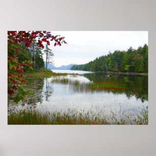 Affiche Eagle Lake et Red Maple Feuilles II