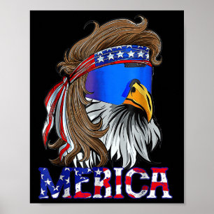 Affiche Eagle Mullet 4 juillet fête de l'indépendance amér