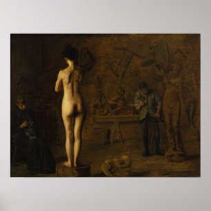 Affiche Eakins - William Rush Carving Allegorical Figure