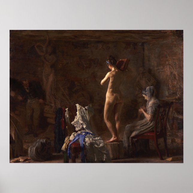 Affiche Eakins - William Rush en train de sculpter (Devant)