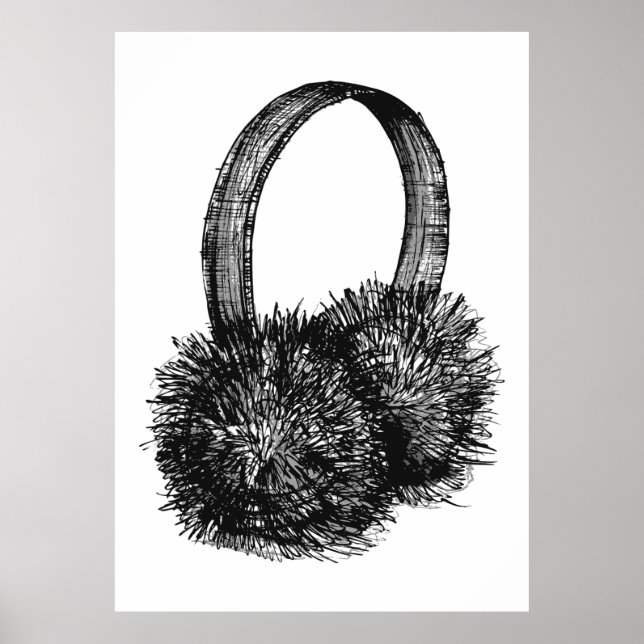 Affiche Ear Muffs Fashion Sketch (Devant)