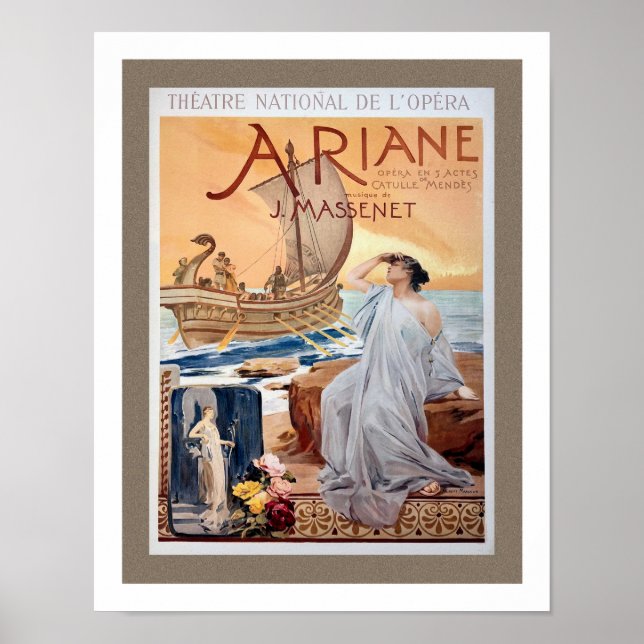 AFFICHE EARLY 'ARIANE' OPERA PRINT (Devant)