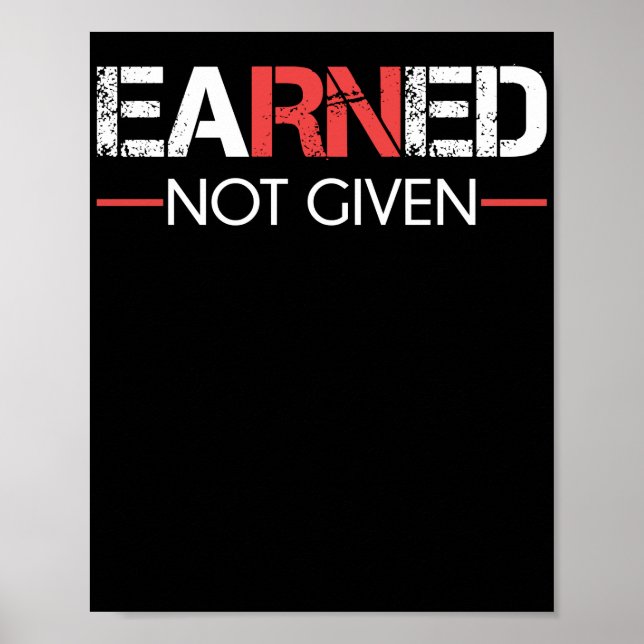 Affiche Earned Not (Devant)