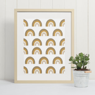 Affiche Eart Brown Boho Rainbow Nursery Kids Wall Art
