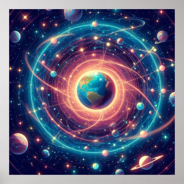 Affiche Earth and the Vibes of the Law of Attraction Wall (Devant)