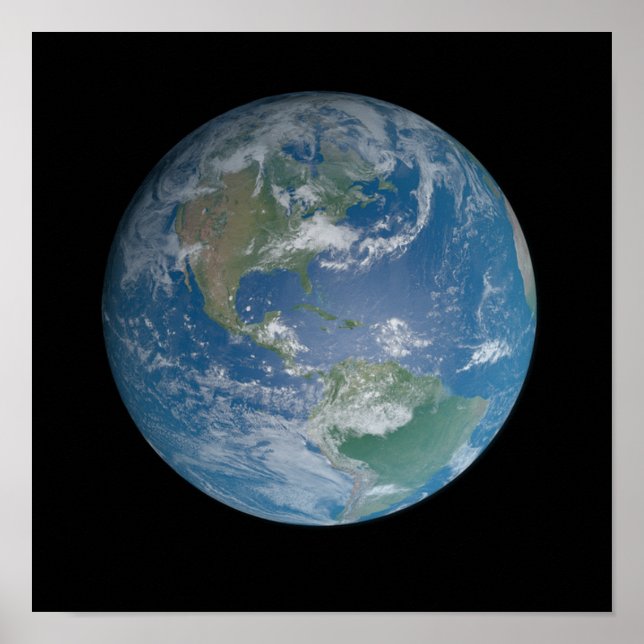 Affiche Earth globe with photo taken from space (Devant)