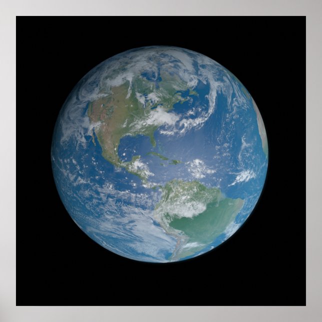 Affiche Earth globe with photo taken from space (Devant)