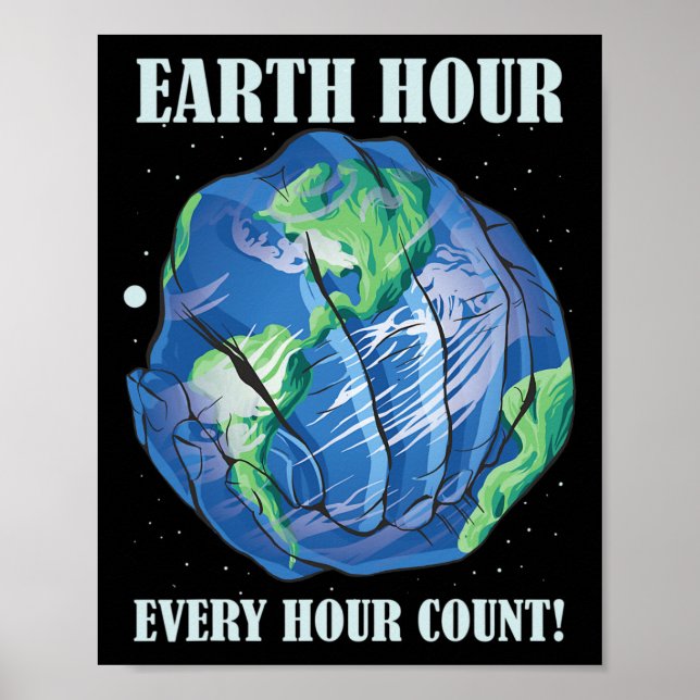 Affiche Earth Hour Chaque Heure Ne Peut Sauver Notre Planè (Devant)