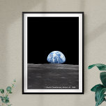 Affiche Earth Rising Over Moon, Apollo 11, 1969<br><div class="desc">Earth is seen rising over the moon's horizon in this iconic July 1969 Apollo 11 image. Edited for optimum print quality by BeautifulSpace. Keep,  edit,  or delete the custom descriptive text.

Makes a great personalized birthday,  Christmas,  or other holiday gift,  especially for a lover of space!

Credit: NASA</div>