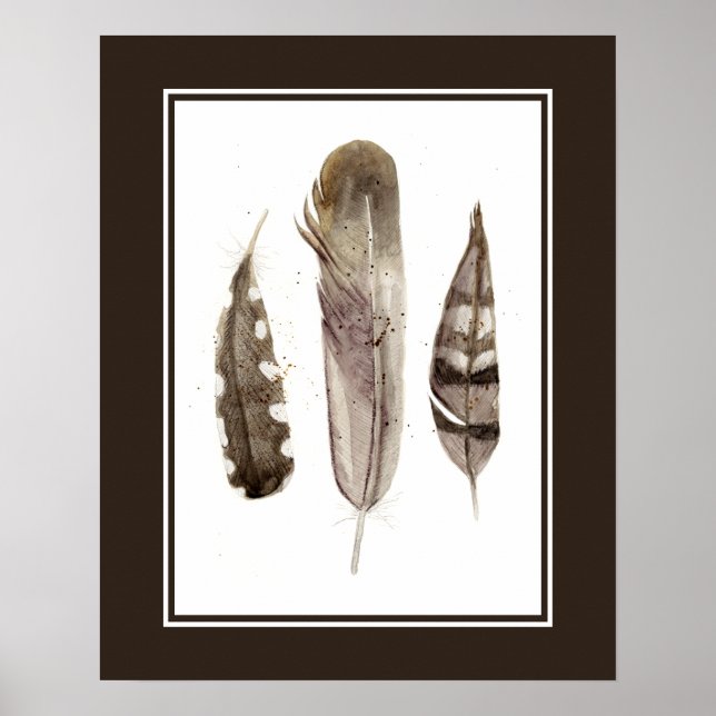 Affiche Earthtone Feathers II (Devant)