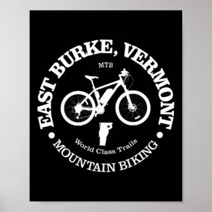 Affiche East Burke Drôle East Burke Vermont Montagne Bikin