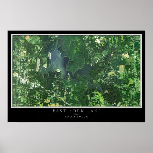 Affiche East Fork Lake State Park Ohio Carte satellite (Devant)