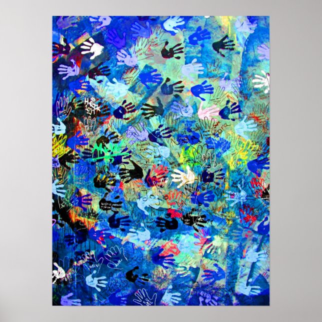 Affiche East Side Gallery, Berlin Wall, Mains (1) (Devant)