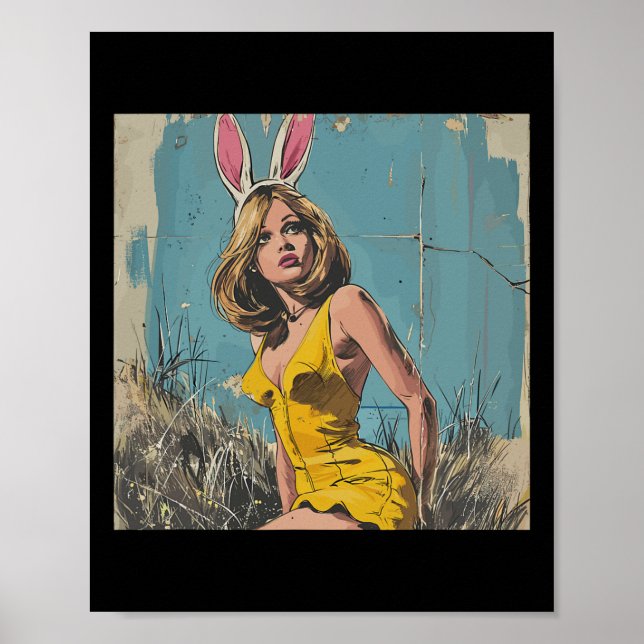 Affiche Easter Day Mens Womens Artistic Fun Cute Happy Eas (Devant)