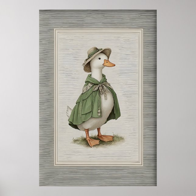 Affiche Easter Duck Printable Art, Spring Minimalist (Devant)
