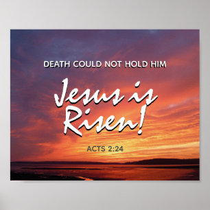 Affiche EASTER Jesus est ressuscité élégant coucher de sol
