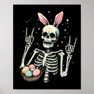 Affiche Easter Skeleton Bunny Rock Main Rocker Garçons Enf
