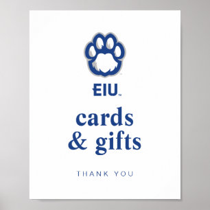 Affiche Eastern Illinois Panthers Empreinte de patte & EIU