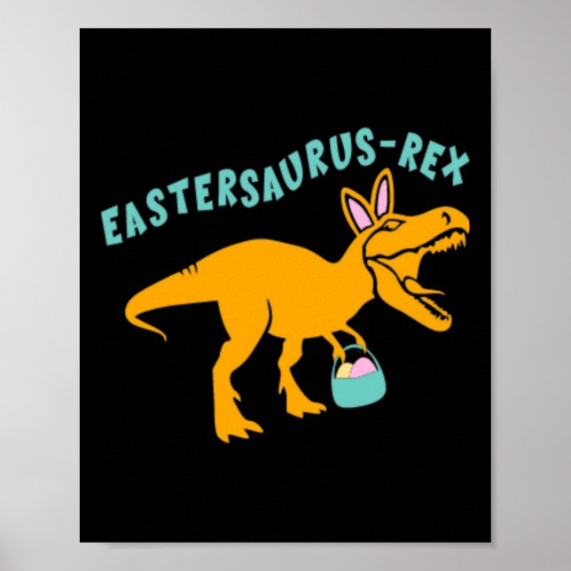 Affiche Eastersaurus Cadeau de dinosaure de Pâques pour ad (Devant)