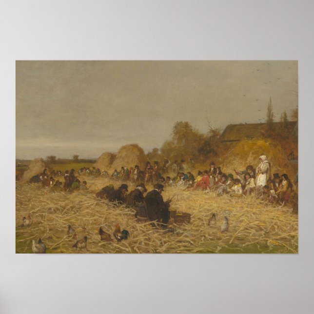 Affiche Eastman Johnson - Husking Bee, île de Nantucket (Devant)