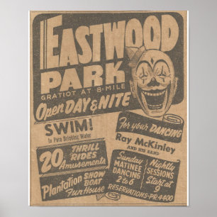 Affiche Eastwood Amusement Park, Michigan, 1948 Ad