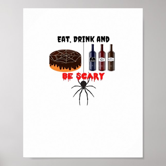 Affiche Eat Drink And Be Scary Retro Classic (Devant)