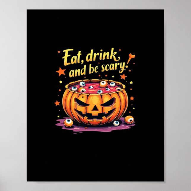 Affiche Eat, Drink, and Be Scary Scary Movie Night Hallowe (Devant)