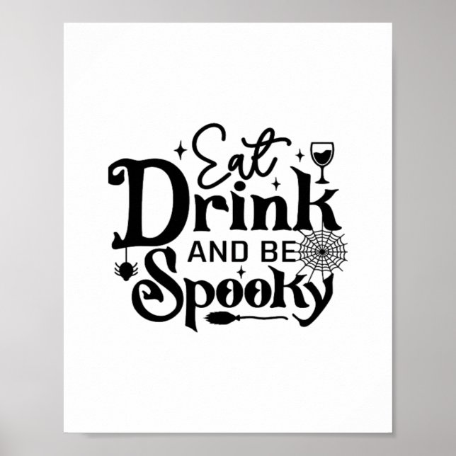 Affiche Eat Drink And Be Spooky Retro Classic (Devant)
