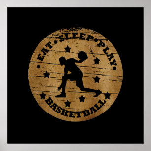 Affiche eat sleep play basketball