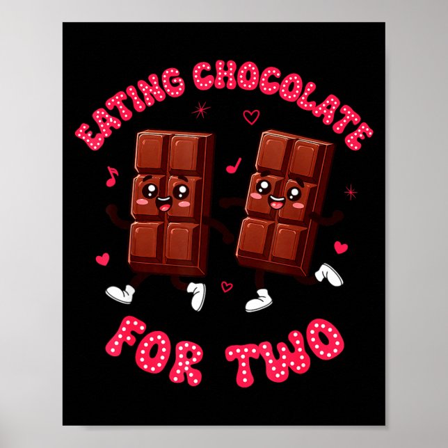 Affiche Eating Chocolate For Two Pregnancy Valentines Day  (Devant)