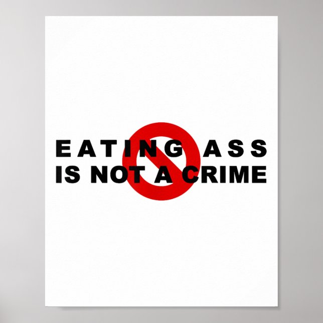 Affiche Eating Is Not A Crime Funny Quote Motivational Sar (Devant)