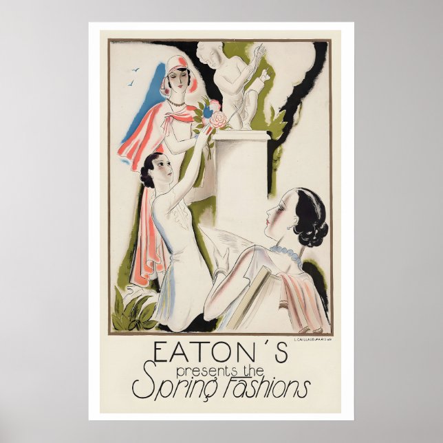 Affiche Eaton's Presents the Spring Fashions Vintage Art (Devant)