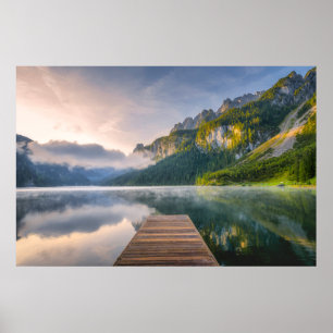 Affiche Eau   Azure Alpine Lake, Autriche