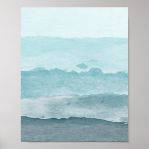 Affiche Eau bleu mer Abstraite