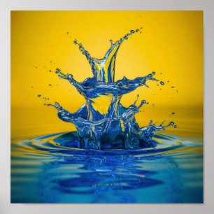 Affiche Eau colorée