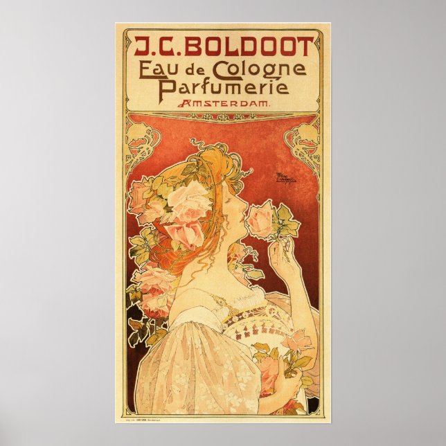 Affiche EAU DE COLOGNE PARFUMERIE Parfum Privat Livemont (Devant)