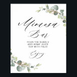 Affiche eau de mer verte de sauge eucalyptus<br><div class="desc">Un design verdoyant avec une belle aquarelle eucalyptus. Le texte et les couleurs de cette affiche peuvent être modifiés.</div>