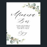 Affiche eau de mer verte de sauge eucalyptus<br><div class="desc">Un design verdoyant avec une belle aquarelle eucalyptus. Le texte et les couleurs de cette affiche peuvent être modifiés.</div>