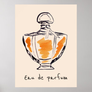 Affiche Eau de parfum Français Bouteille de parfum