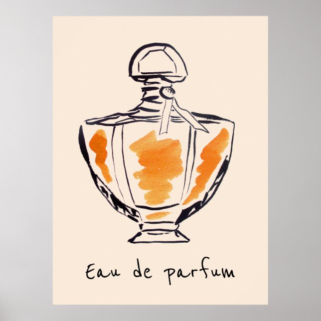 Affiche Eau de parfum Français Bouteille de parfum (Devant)