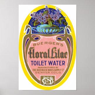 Affiche Eau de toilette Lilac Florale de Buerger