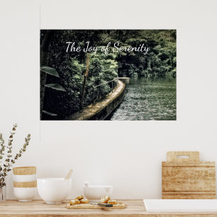 Affiche Eau Inspiré Nature Motivé Joie Serenity