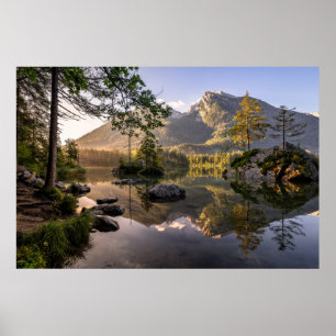 Affiche Eau   Lac Hintersee Berchtesgaden Allemagne