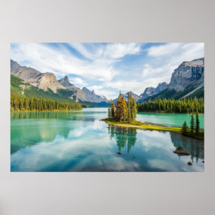 Affiche Eau Lac Maligne, Parc national Jasper, Canada