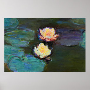 Affiche Eau Lillies Peinture Botanique